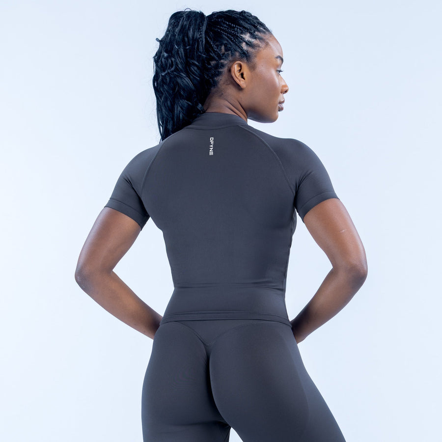 Veste zippée manches courtes Dynamic Anthracite